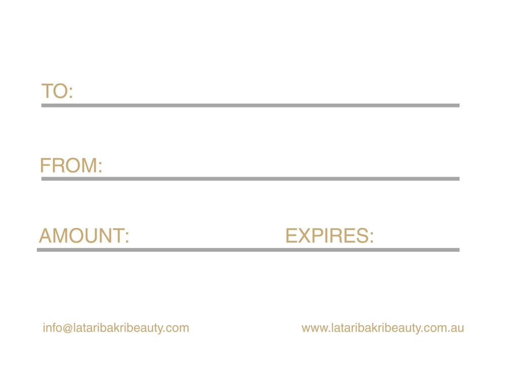 LBB Gift Voucher - Latari Bakri Beauty Gift Voucher